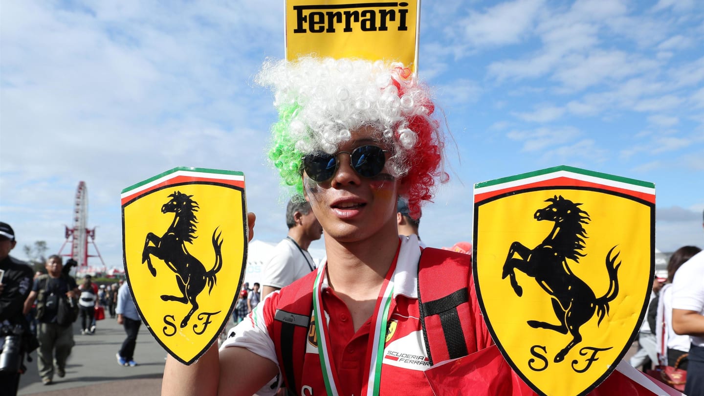 Ferrari fan at Formula One World Championship, Rd16, Japanese Grand Prix, Qualifying, Suzuka, Japan, Saturday 7 October 2017. © Kym Illman/Sutton Images