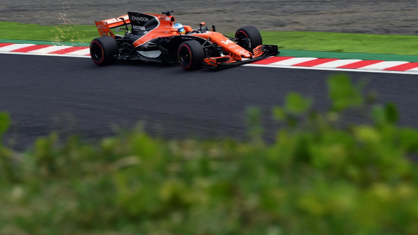 Fernando Alonso (ESP) McLaren MCL32 at Formula One World Championship, Rd16, Japanese Grand Prix, Qualifying, Suzuka, Japan, Saturday 7 October 2017. © Mark Sutton/Sutton Images