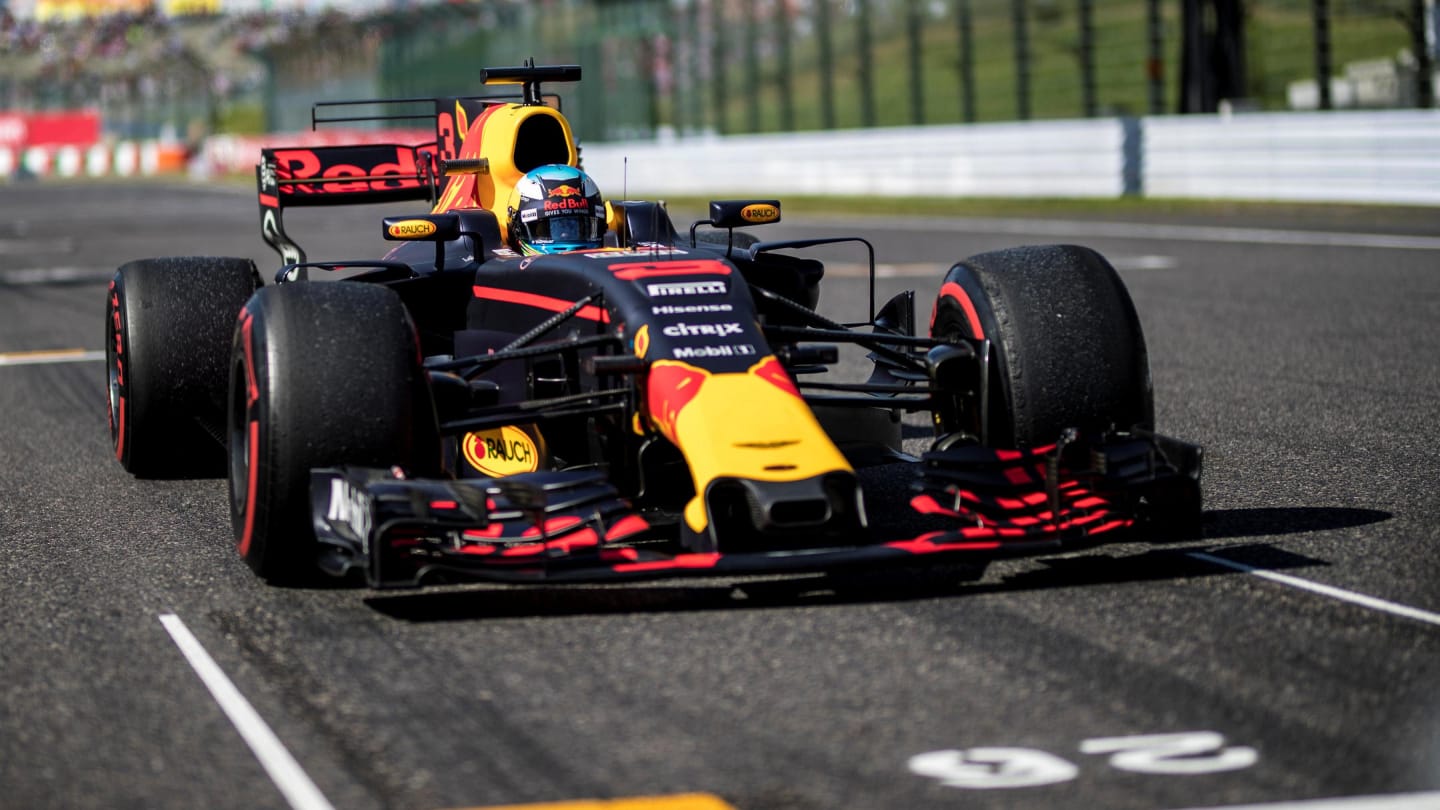 Daniel Ricciardo (AUS) Red Bull Racing RB13 on the grid at Formula One World Championship, Rd16,