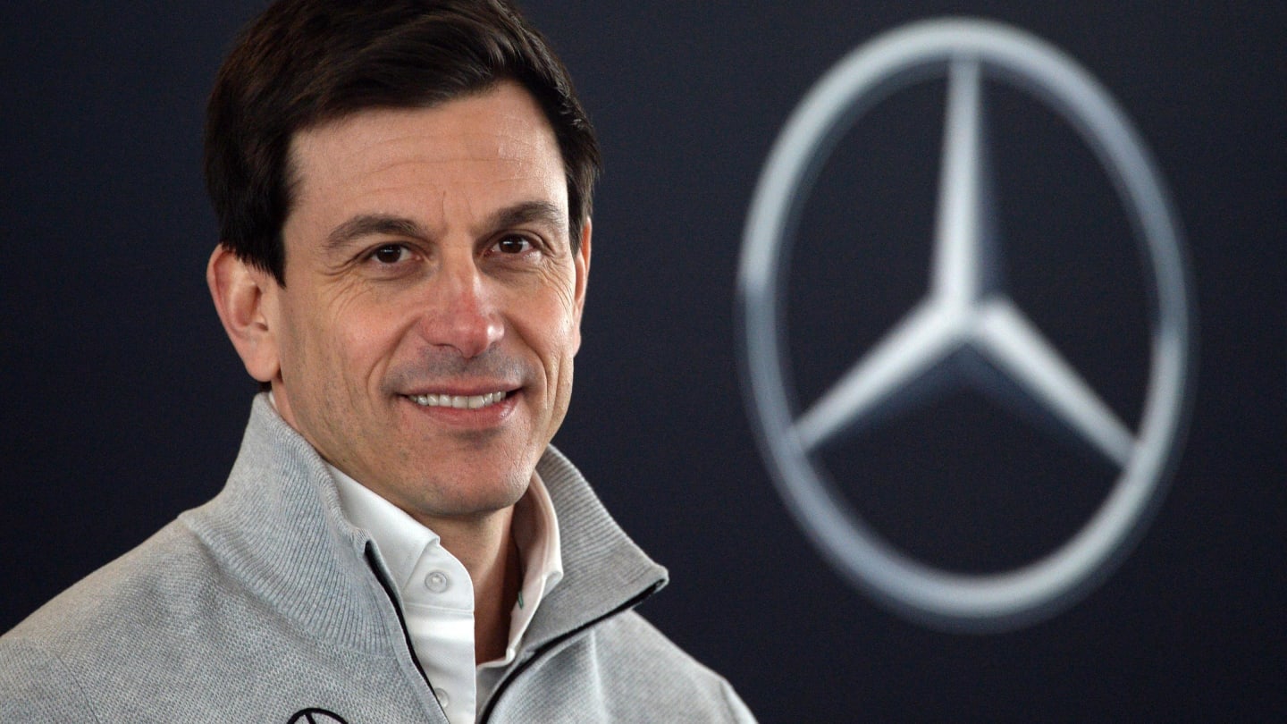 Toto Wolff (AUT) Mercedes AMG F1 Director of Motorsport during the Press Conference at Mercedes-Benz F1 W08 Hybrid Launch, Silverstone, England, 23 February 2017. © Sutton Images