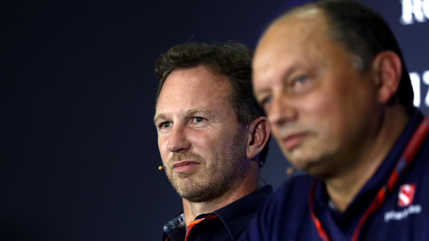 Christian Horner (GBR) Red Bull Racing Team Principal in the Press Conference at Formula One World Championship, Rd15, Malaysian Grand Prix, Practice, Sepang, Malaysia, Friday 29 September 2017. © Rubio/Sutton Images