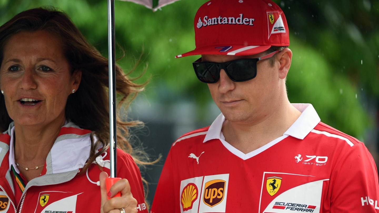 Kimi Raikkonen (FIN) Ferrari and Stefania Bocchi (ITA) Ferrari Press Officer at Formula One World