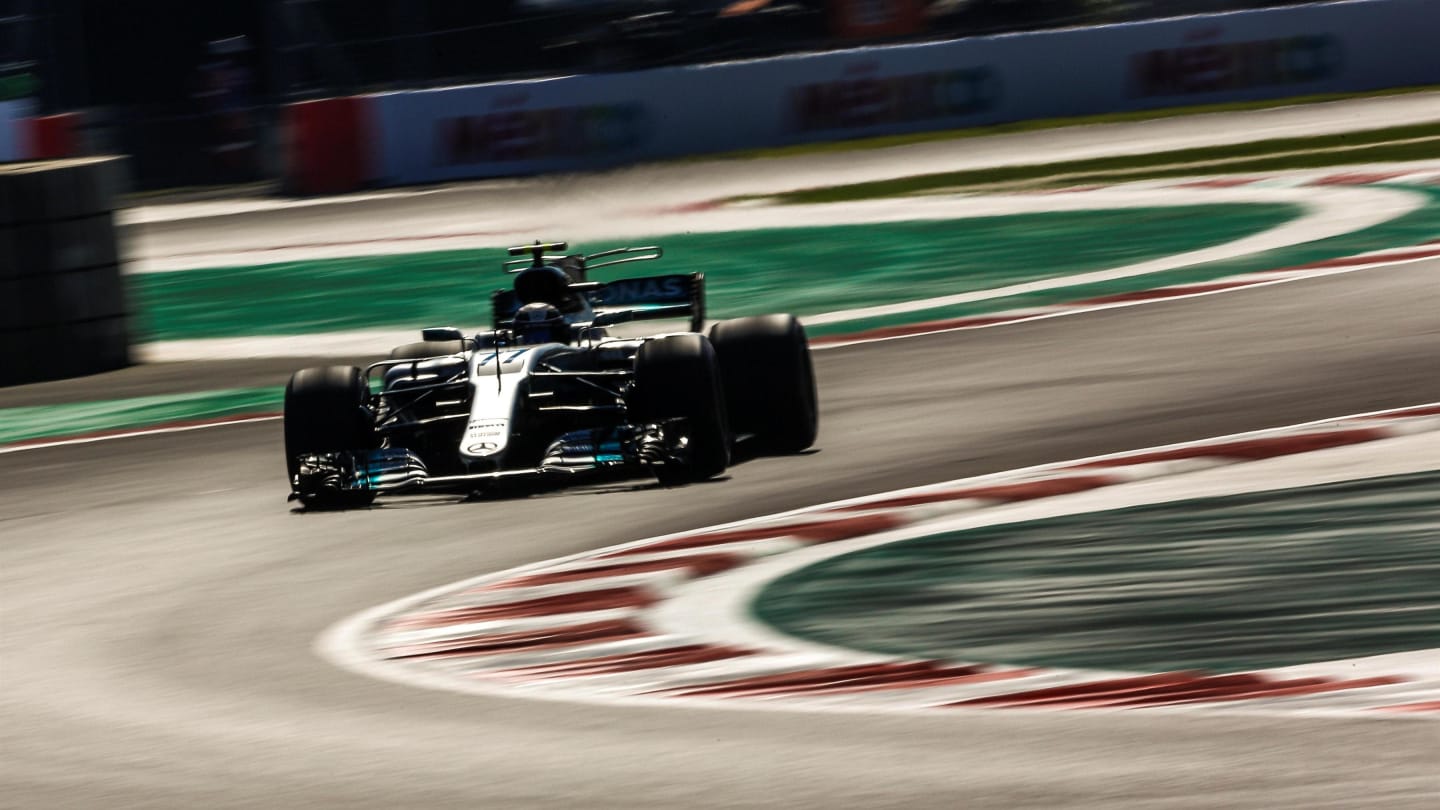 Valtteri Bottas (FIN) Mercedes-Benz F1 W08 Hybrid at Formula One World Championship, Rd18, Mexican Grand Prix, Practice, Circuit Hermanos Rodriguez, Mexico City, Mexico, Friday 27 October 2017. © Manuel Goria/Sutton Images