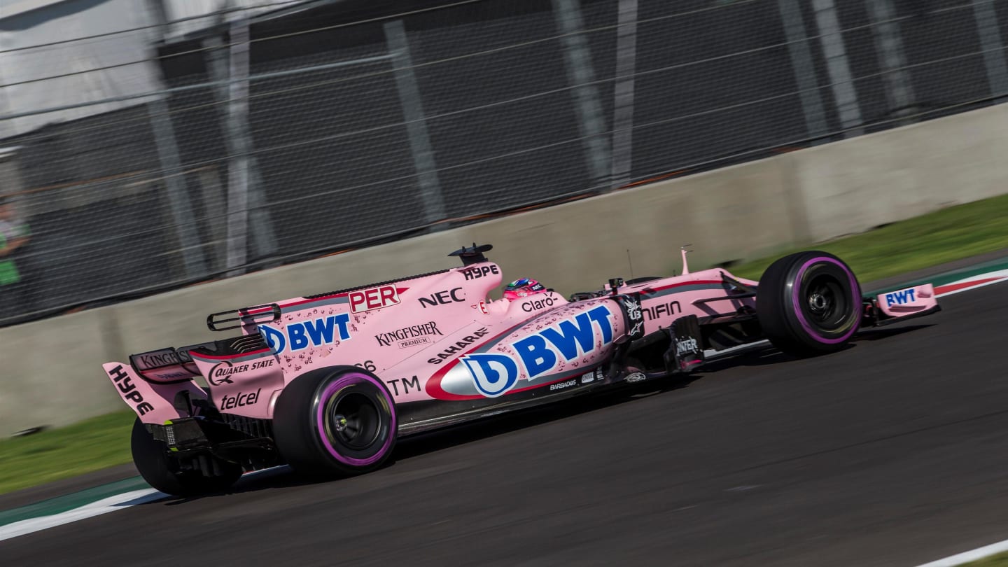 Esteban Ocon (FRA) Force India VJM10 at Formula One World Championship, Rd18, Mexican Grand Prix, Practice, Circuit Hermanos Rodriguez, Mexico City, Mexico, Friday 27 October 2017. © Manuel Goria/Sutton Images