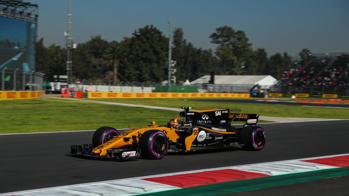 Carlos Sainz jr (ESP) Renault Sport F1 Team RS17 at Formula One World Championship, Rd18, Mexican Grand Prix, Practice, Circuit Hermanos Rodriguez, Mexico City, Mexico, Friday 27 October 2017. © Kym Illman/Sutton Images