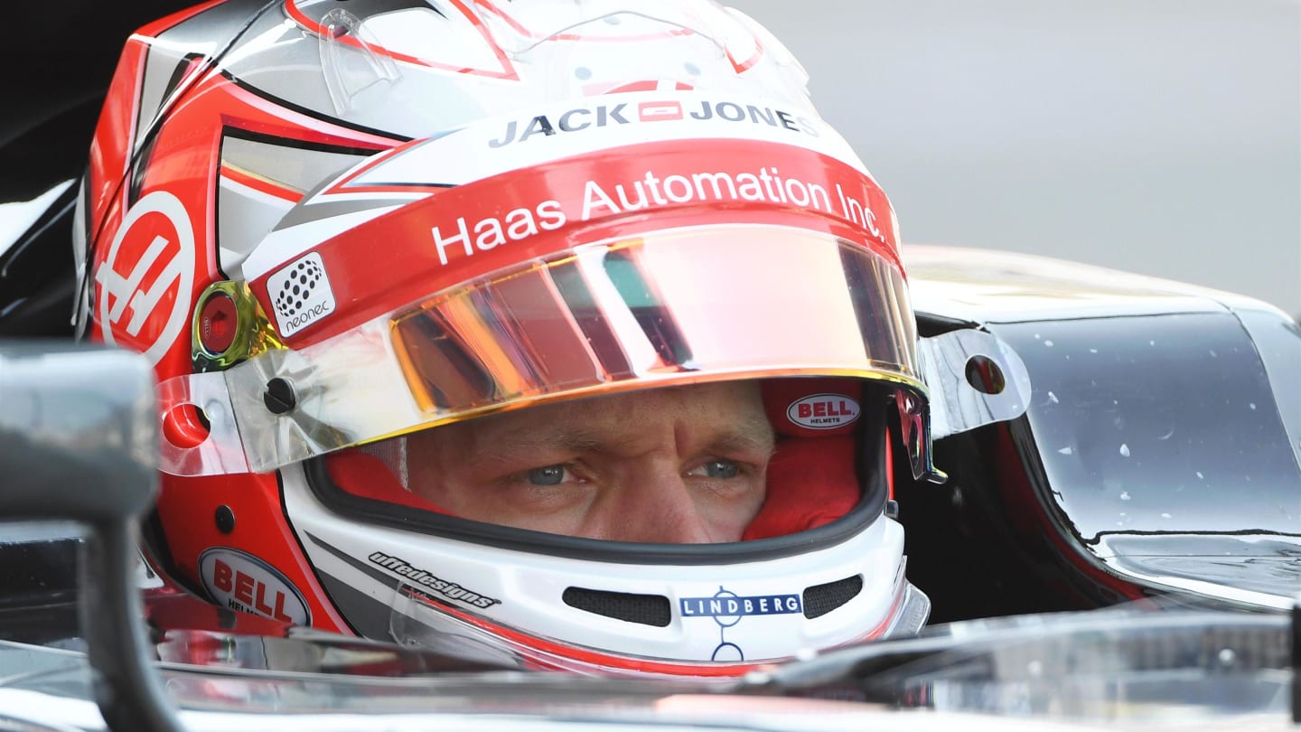 Kevin Magnussen (DEN) Haas VF-17 at Formula One World Championship, Rd18, Mexican Grand Prix, Practice, Circuit Hermanos Rodriguez, Mexico City, Mexico, Friday 27 October 2017. © Mark Sutton/Sutton Images