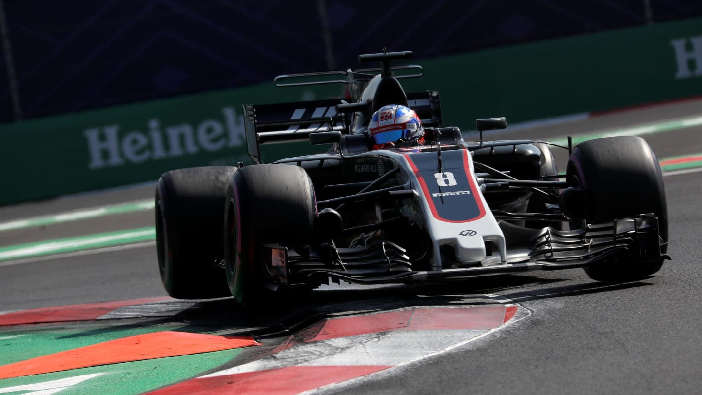 Romain Grosjean (FRA) Haas VF-17 at Formula One World Championship, Rd18, Mexican Grand Prix, Qualifying, Circuit Hermanos Rodriguez, Mexico City, Mexico, Saturday 28 October 2017. © Manuel Goria/Sutton Images