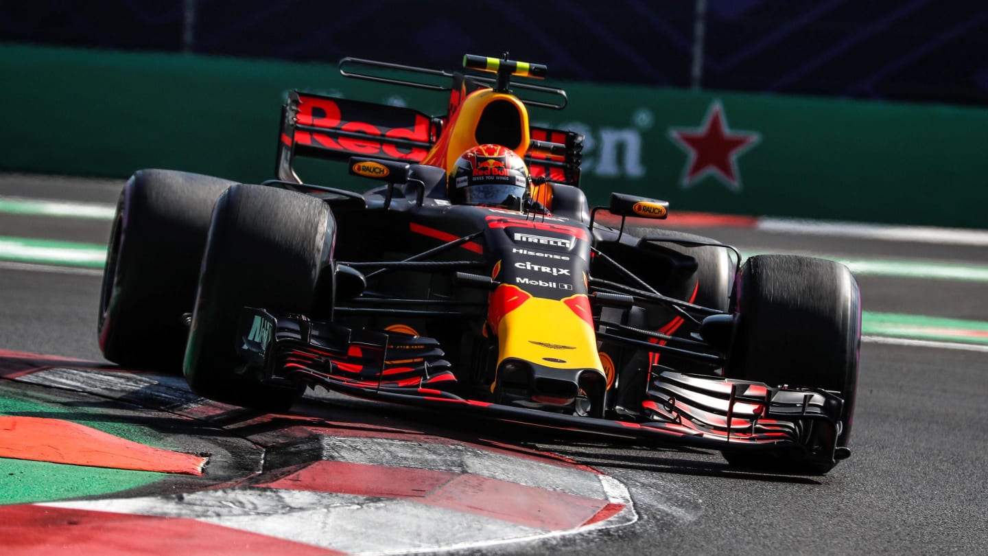 Max Verstappen (NED) Red Bull Racing RB13 at Formula One World Championship, Rd18, Mexican Grand