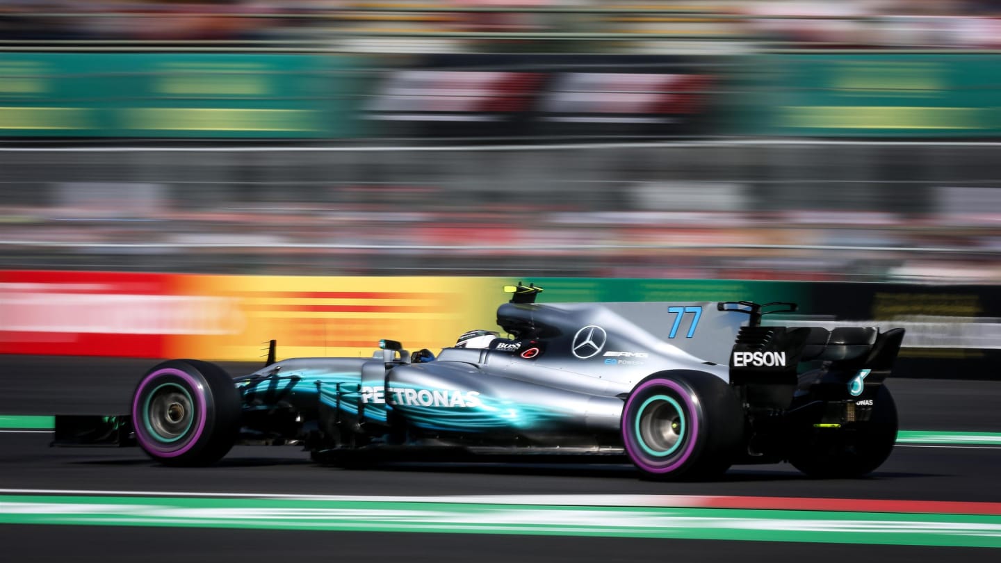 Valtteri Bottas (FIN) Mercedes-Benz F1 W08 Hybrid at Formula One World Championship, Rd18, Mexican Grand Prix, Qualifying, Circuit Hermanos Rodriguez, Mexico City, Mexico, Saturday 28 October 2017. © Mirko Stange/Sutton Images