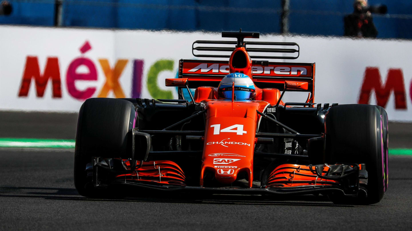 Fernando Alonso (ESP) McLaren MCL32 at Formula One World Championship, Rd18, Mexican Grand Prix,