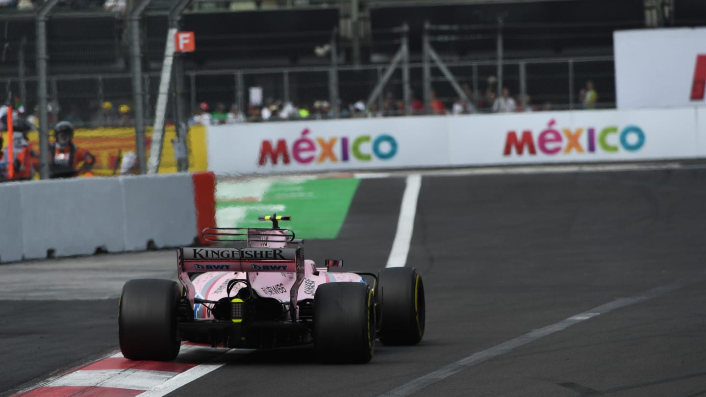 Esteban Ocon (FRA) Force India VJM10 at Formula One World Championship, Rd18, Mexican Grand Prix,