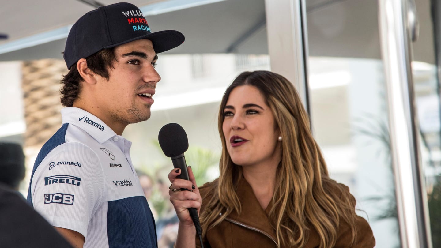 Lety Sahagun (MEX) talks with Lance Stroll (CDN) Williams at Formula One World Championship, Rd18, Mexican Grand Prix, Preparations, Circuit Hermanos Rodriguez, Mexico City, Mexico, Thursday 26 October 2017. © Manuel Goria/Sutton Images