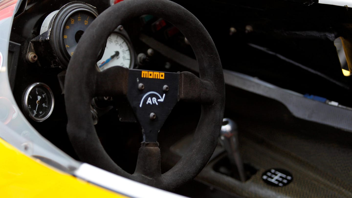 Renault RE40 steering wheel at Formula One World Championship, Rd6, Monaco Grand Prix, Monte-Carlo, Monaco, Friday 26 May 2017. © Sutton Images