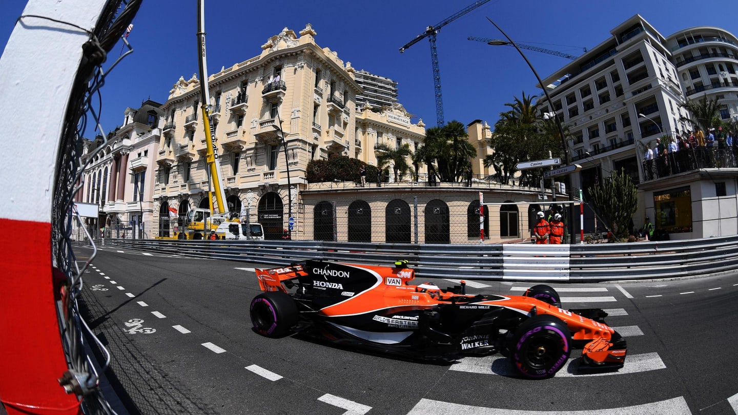 Stoffel Vandoorne (BEL) McLaren MCL32 at Formula One World Championship, Rd6, Monaco Grand Prix, Qualifying, Monte-Carlo, Monaco, Saturday 27 May 2017. © Sutton Images