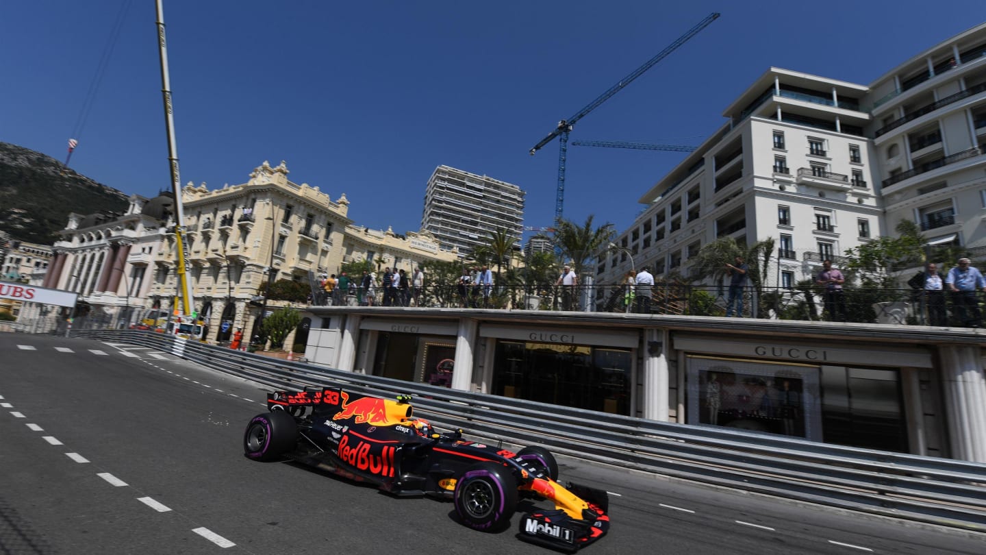 Max Verstappen (NED) Red Bull Racing RB13 at Formula One World Championship, Rd6, Monaco Grand Prix, Qualifying, Monte-Carlo, Monaco, Saturday 27 May 2017. © Sutton Images