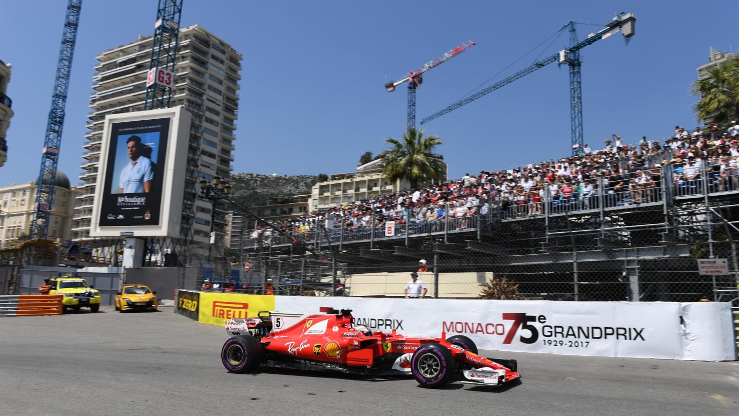 Sebastian Vettel (GER) Ferrari SF70-H at Formula One World Championship, Rd6, Monaco Grand Prix, Qualifying, Monte-Carlo, Monaco, Saturday 27 May 2017. © Sutton Images