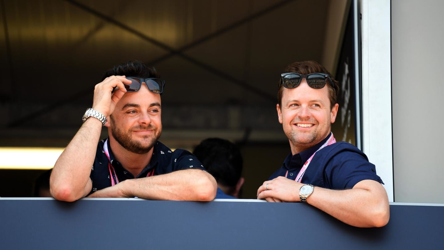 Anthony McPartlin (GBR) and Declan Donnelly (GBR) TV Presenters at Formula One World Championship, Rd6, Monaco Grand Prix, Race, Monte-Carlo, Monaco, Sunday 28 May 2017. © Sutton Images