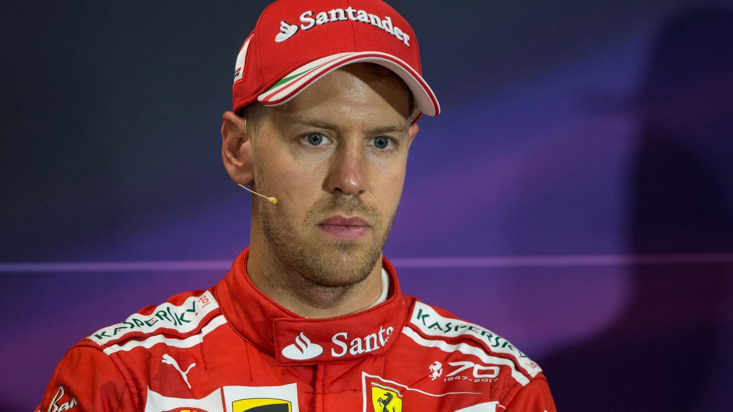 Race winner Sebastian Vettel (GER) Ferrari in the Press Conference at Formula One World Championship, Rd6, Monaco Grand Prix, Race, Monte-Carlo, Monaco, Sunday 28 May 2017. © Sutton Images
