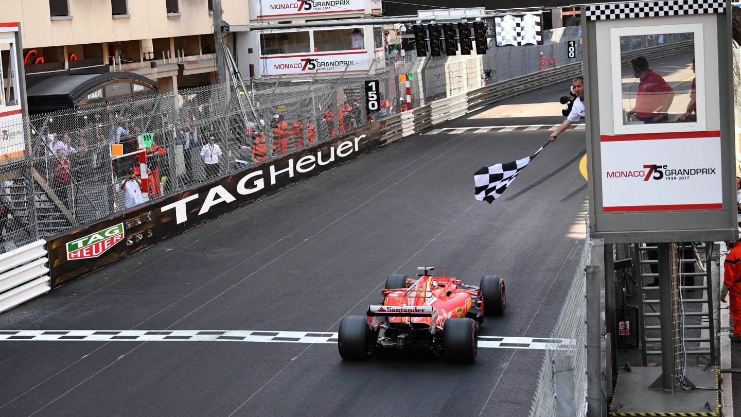 Sebastian Vettel (GER) Ferrari SF70-H at Formula One World Championship, Rd6, Monaco Grand Prix, Race, Monte-Carlo, Monaco, Sunday 28 May 2017. © Sutton Images