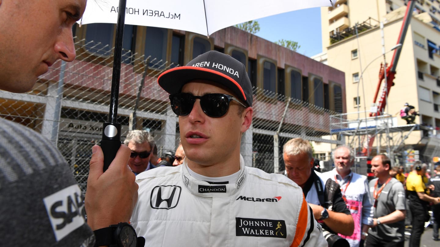 Stoffel Vandoorne (BEL) McLaren on the grid at Formula One World Championship, Rd6, Monaco Grand Prix, Race, Monte-Carlo, Monaco, Sunday 28 May 2017. © Sutton Images