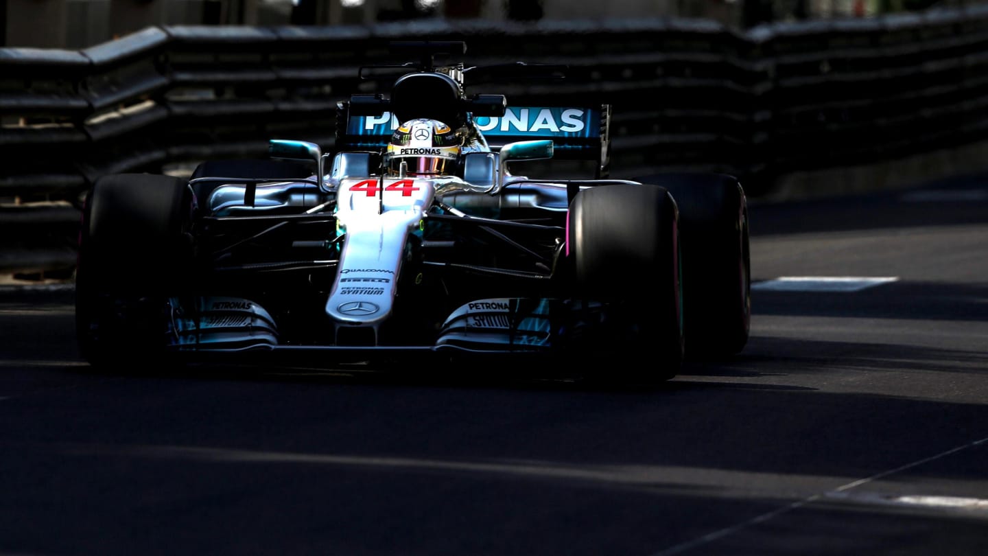 Lewis Hamilton (GBR) Mercedes-Benz F1 W08 Hybrid at Formula One World Championship, Rd6, Monaco Grand Prix, Practice, Monte-Carlo, Monaco, Thursday 25 May 2017. © Sutton Images