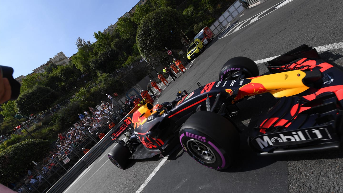 Max Verstappen (NED) Red Bull Racing RB13 at Formula One World Championship, Rd6, Monaco Grand Prix, Practice, Monte-Carlo, Monaco, Thursday 25 May 2017. © Sutton Images
