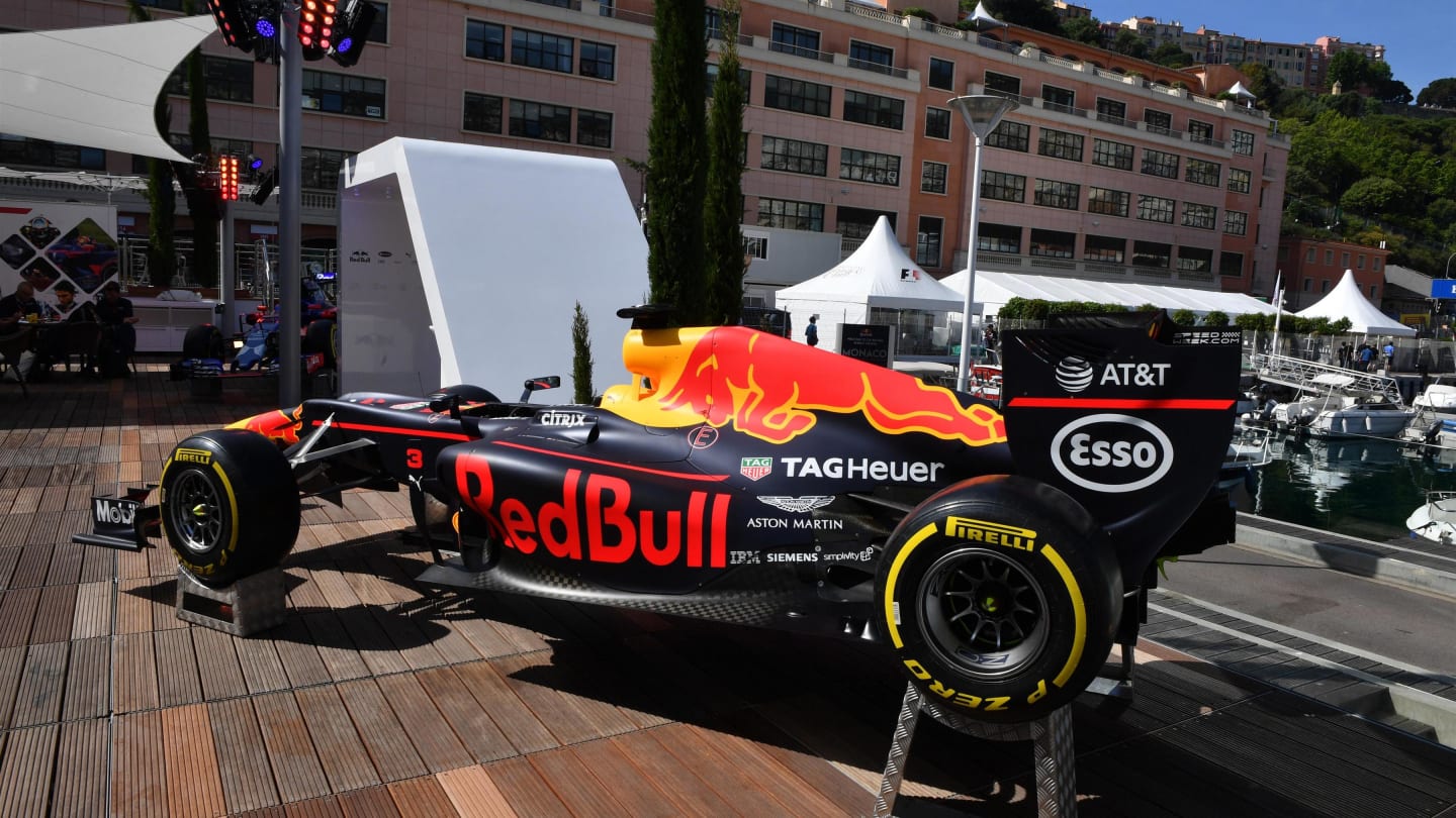 Red Bull Racing showcar on Red Bull Racing Energy Station at Formula One World Championship, Rd6, Monaco Grand Prix, Preparations, Monte-Carlo, Monaco, Wednesday 24 May 2017. © Sutton Images