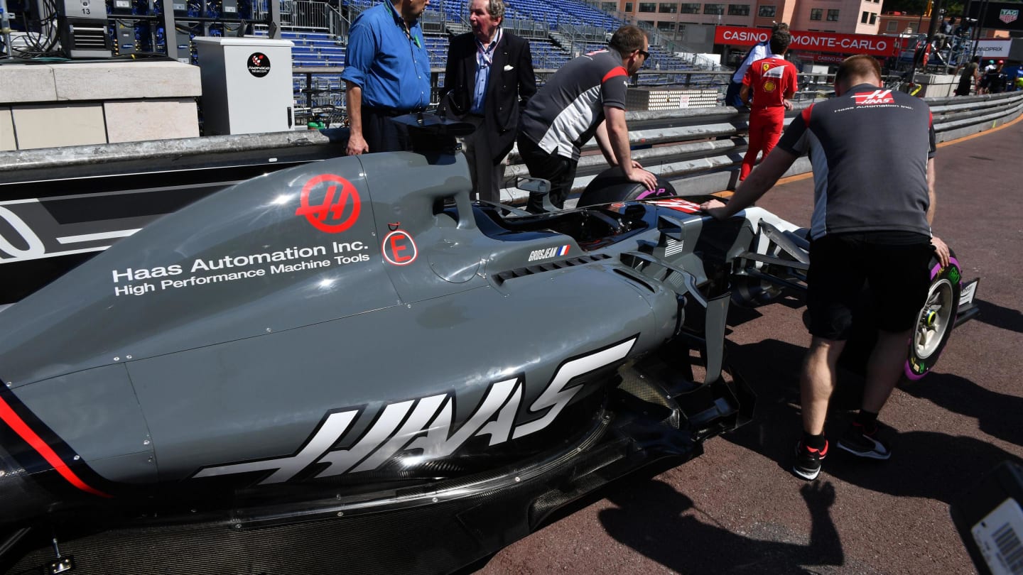 Haas VF-17 at Formula One World Championship, Rd6, Monaco Grand Prix, Preparations, Monte-Carlo, Monaco, Wednesday 24 May 2017. © Sutton Images