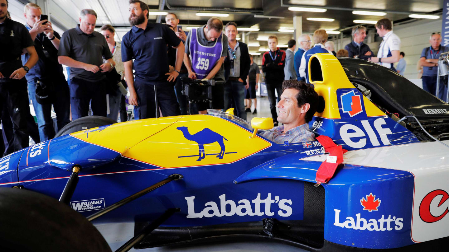 Mark Webber (AUS) sits in the Williams Renault FW14B at Williams British Grand Prix Preview Day, Silverstone, England, 2 June 2017. © Sutton Images