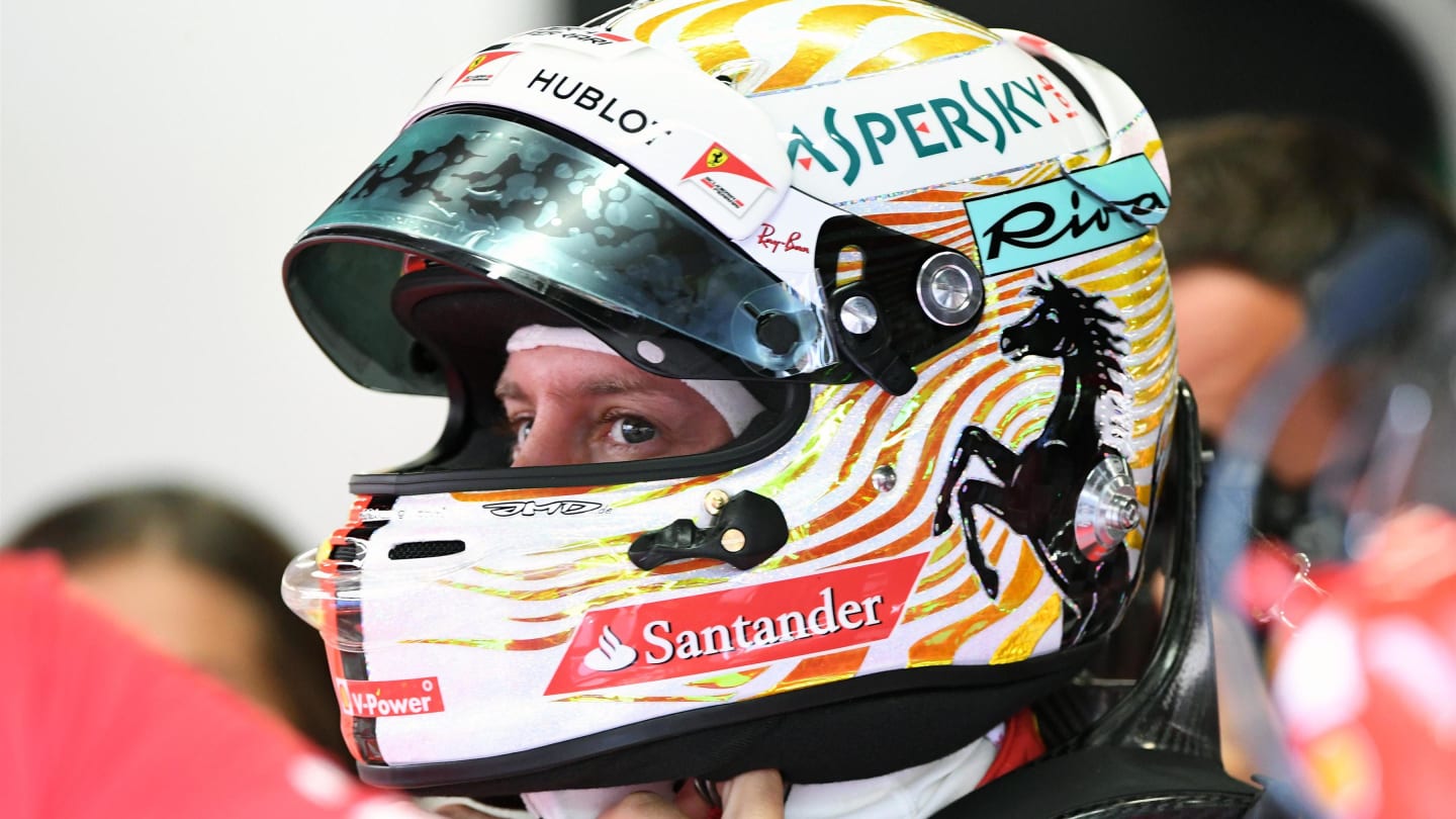 Sebastian Vettel (GER) Ferrari at Formula One World Championship, Rd14, Singapore Grand Prix, Practice, Marina Bay Street Circuit, Singapore, Friday 15 September 2017. © Sutton Images