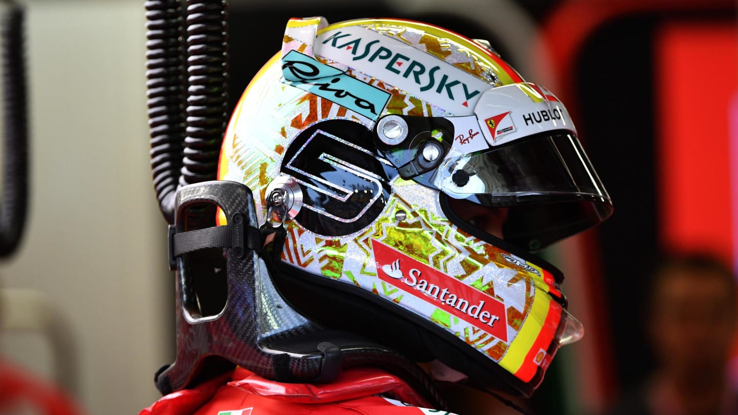 Sebastian Vettel (GER) Ferrari at Formula One World Championship, Rd14, Singapore Grand Prix, Qualifying, Marina Bay Street Circuit, Singapore, Saturday 16 September 2017.