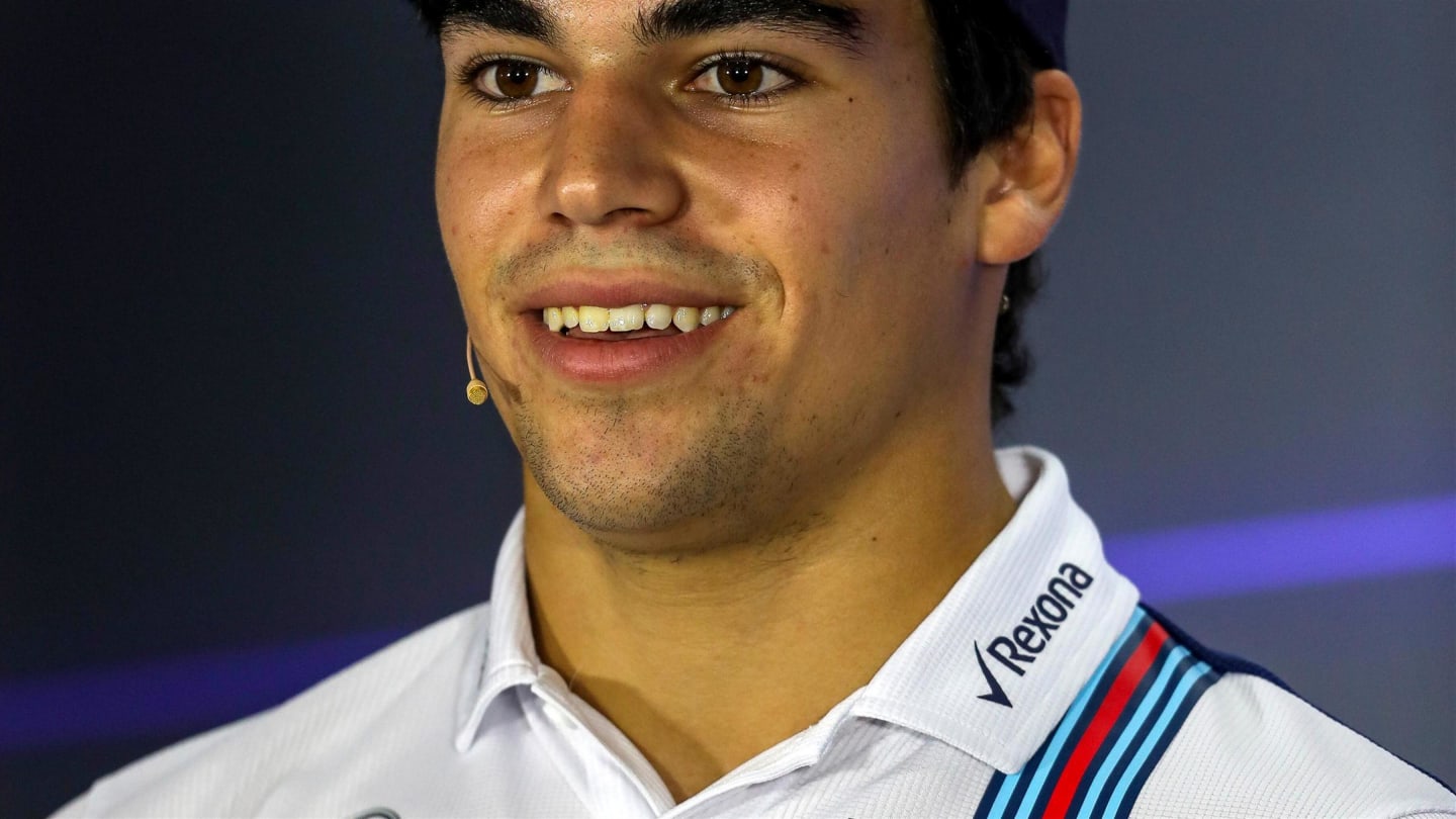 Lance Stroll (CDN) Williams in the Press Conference at Formula One World Championship, Rd14, Singapore Grand Prix, Preparations, Marina Bay Street Circuit, Singapore, Thursday 14 September 2017. © Sutton Images