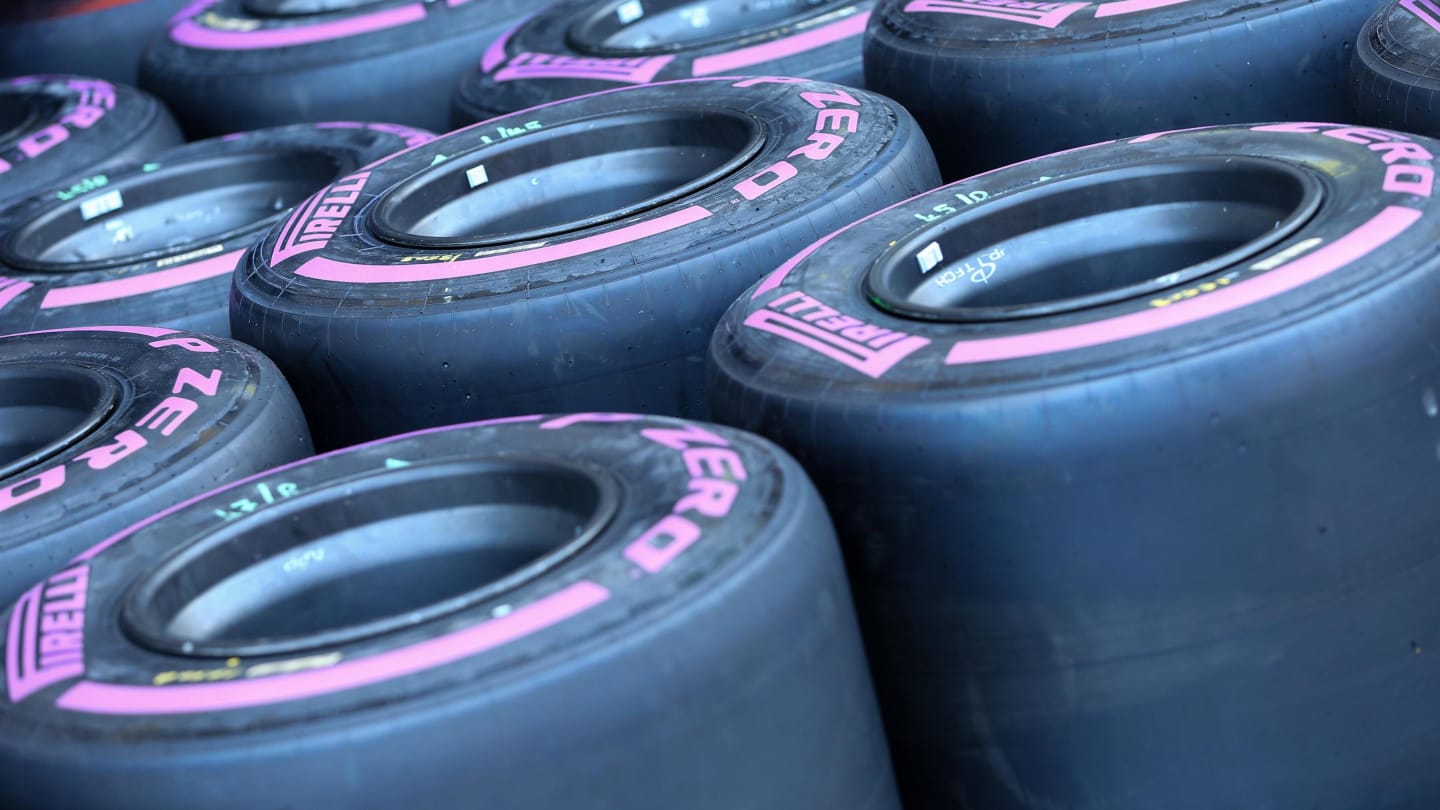 Pirelli tyres at Formula One World Championship, Rd14, Singapore Grand Prix, Preparations, Marina Bay Street Circuit, Singapore, Wednesday 13 September 2017. © Sutton Images