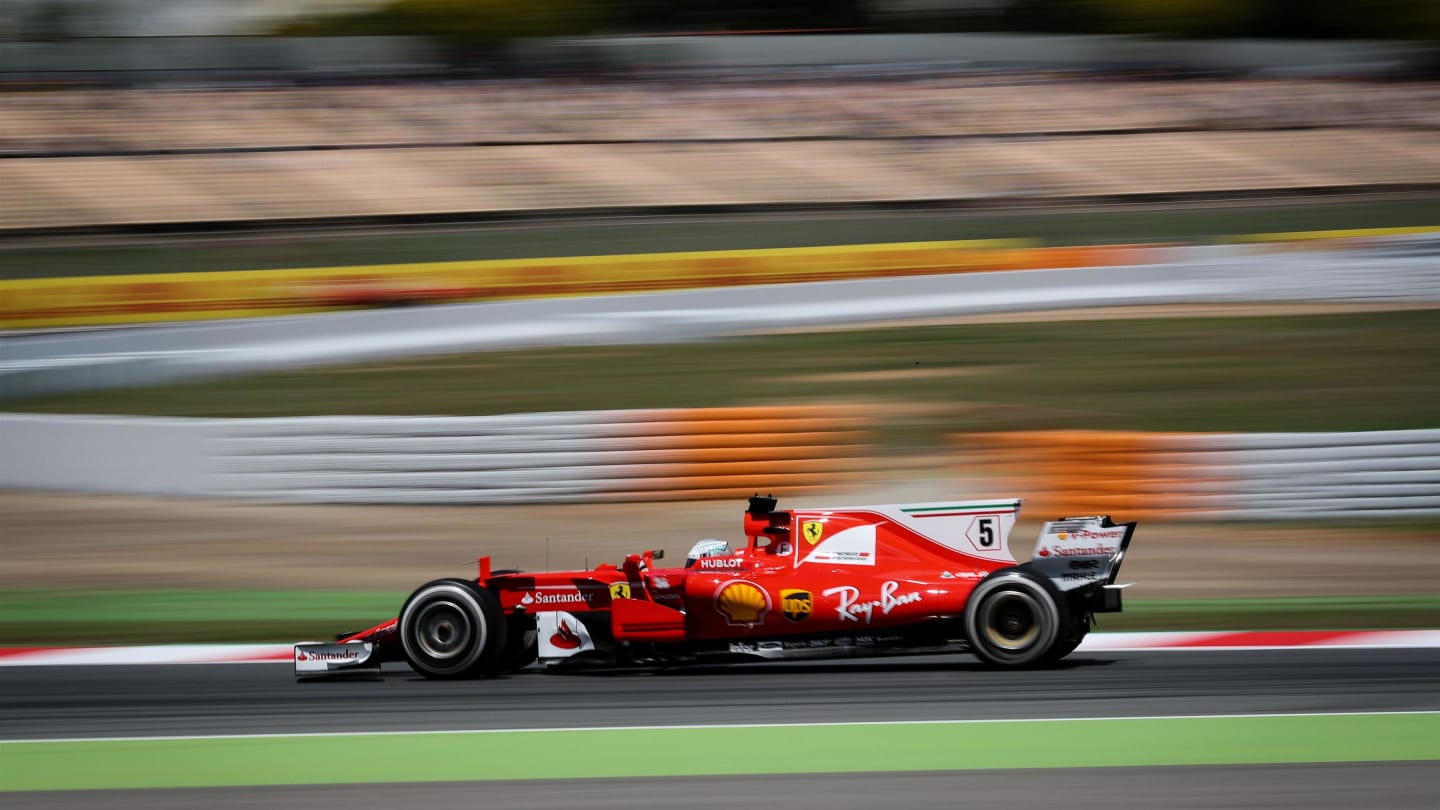 Sebastian Vettel (GER) Ferrari SF70-H at Formula One World Championship, Rd5, Spanish Grand Prix, Practice, Barcelona, Spain, Friday 12 May 2017. © Sutton Motorsport Images