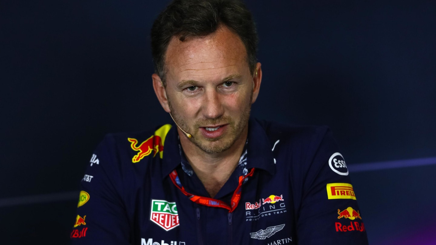 Christian Horner (GBR) Red Bull Racing Team Principal in the Press Conference at Formula One World Championship, Rd5, Spanish Grand Prix, Practice, Barcelona, Spain, Friday 12 May 2017. © Sutton Motorsport Images/Kym Illman