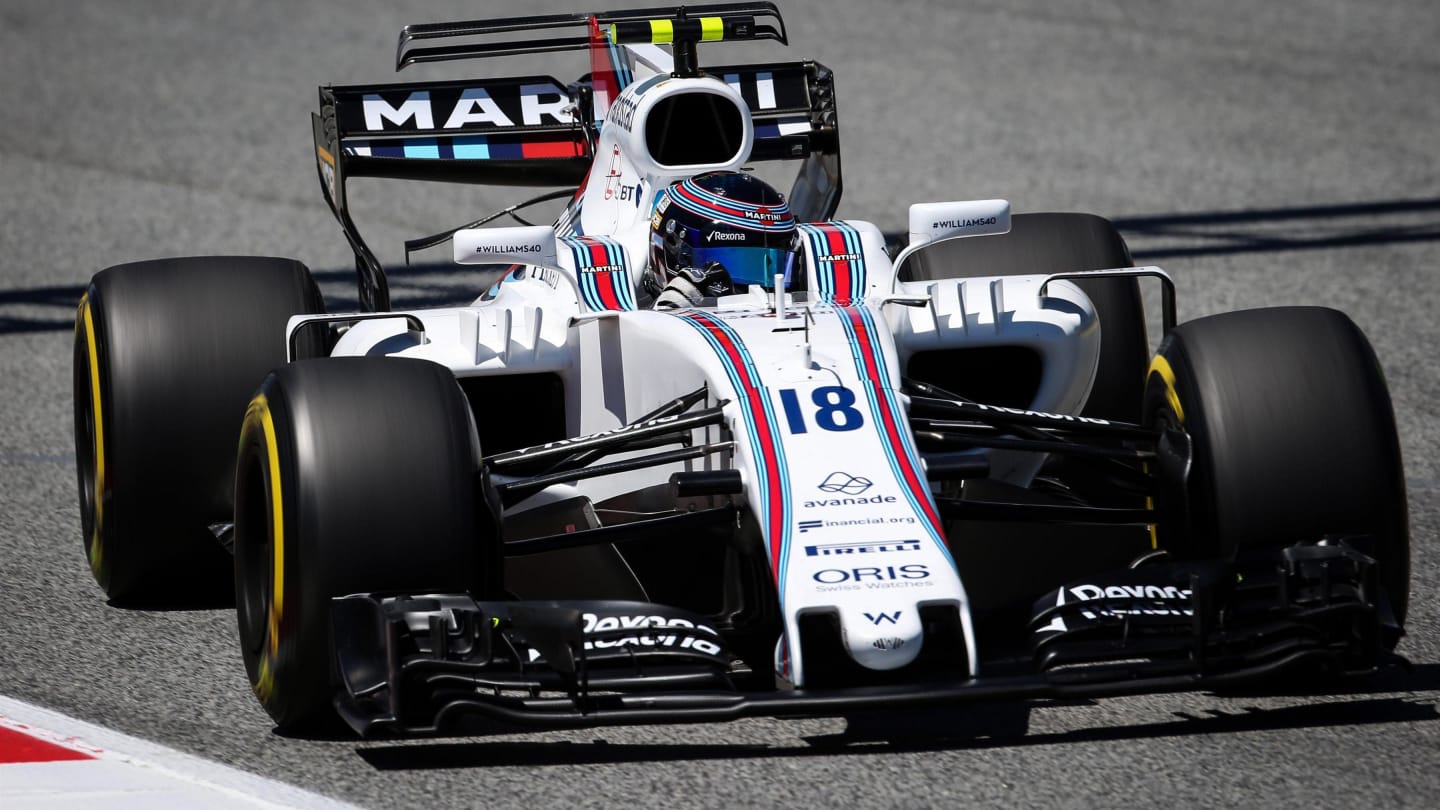 Lance Stroll (CDN) Williams FW40 at Formula One World Championship, Rd5, Spanish Grand Prix,