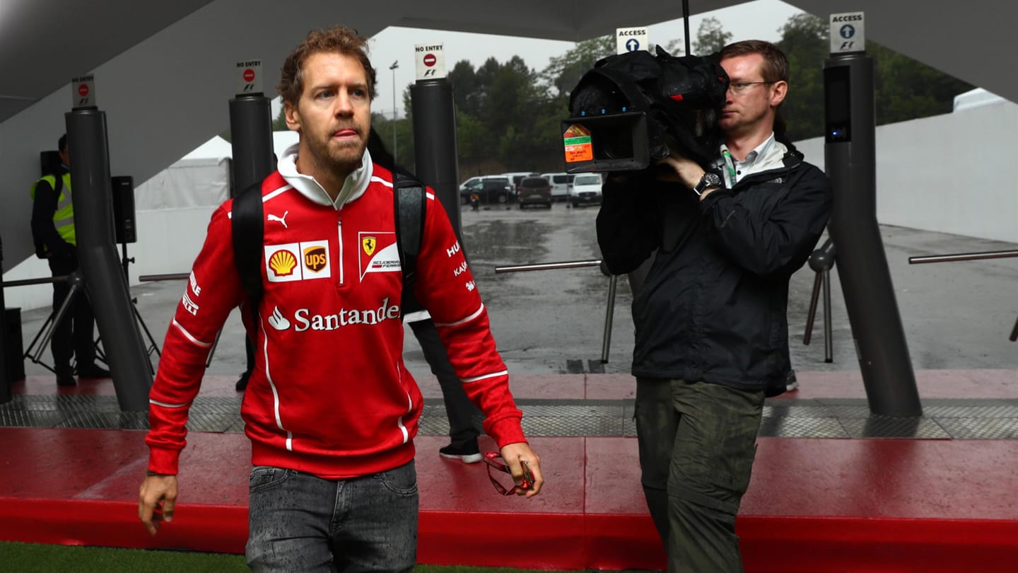Sebastian Vettel (GER) Ferrari at Formula One World Championship, Rd5, Spanish Grand Prix, Preparations, Barcelona, Spain, Thursday 11 May 2017. © Sutton Motorsport Images