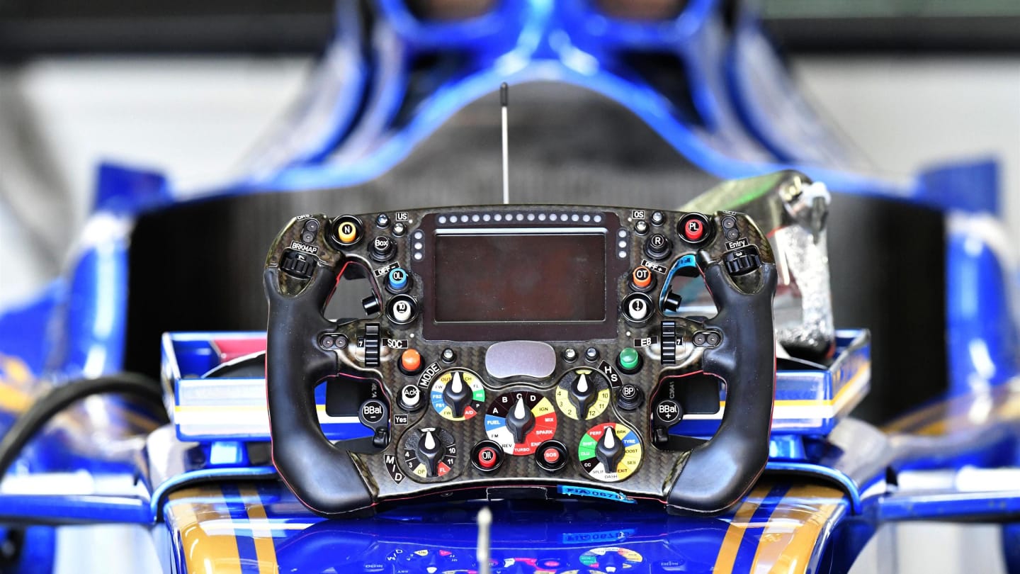 Sauber C36 steering wheel at Formula One World Championship, Rd5, Spanish Grand Prix, Preparations, Barcelona, Spain, Thursday 11 May 2017. © Sutton Motorsport Images