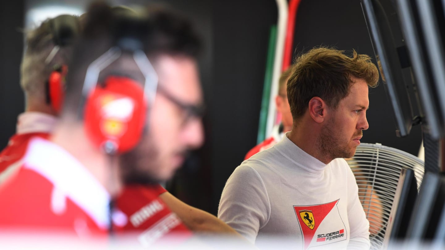 Sebastian Vettel (GER) Ferrari at Formula One Testing, Day One, Bahrain International Circuit, Sakhir, Bahrain, Tuesday 18 April 2017. © Sutton Motorsport Images