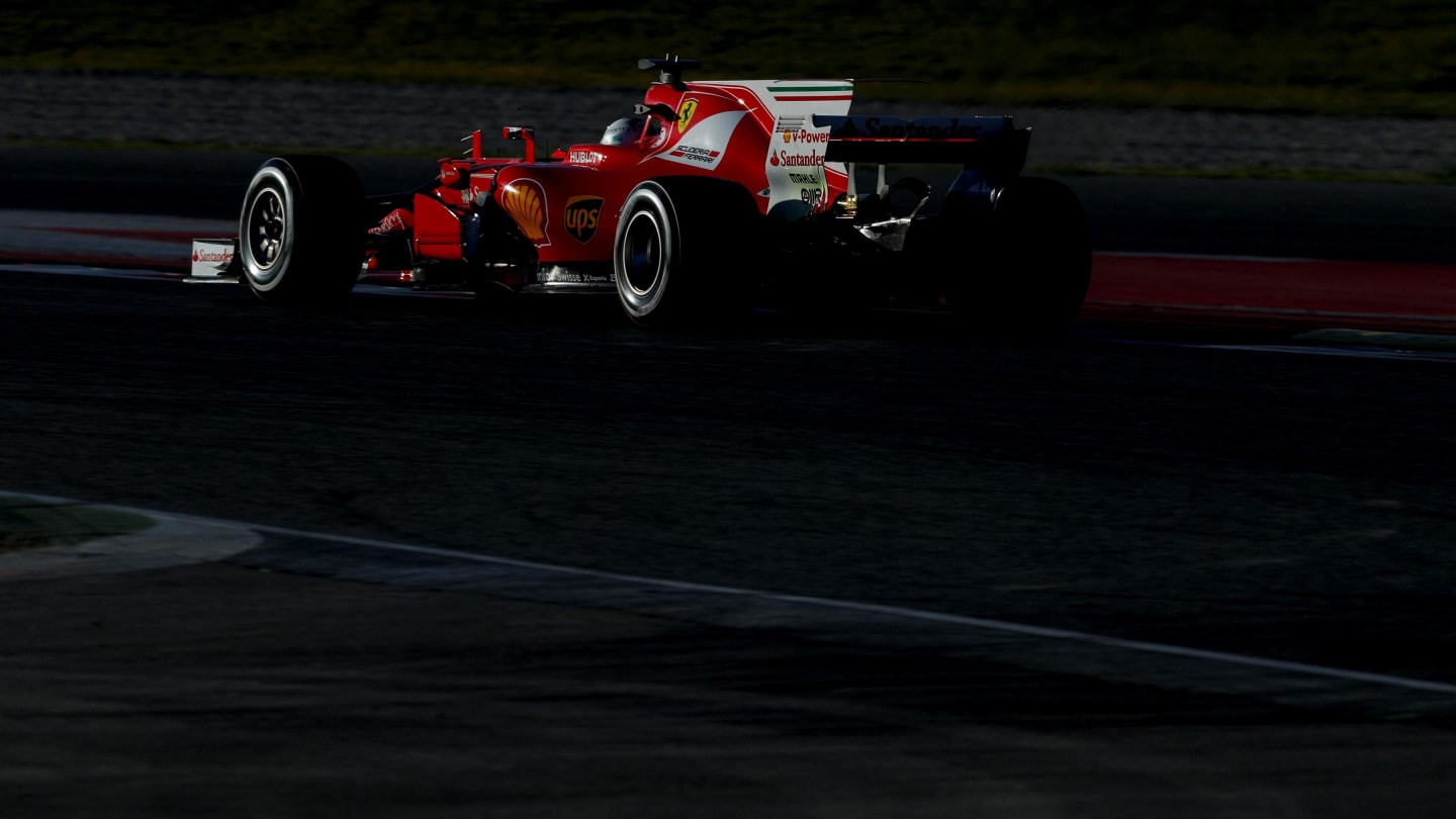Sebastian Vettel (GER) Ferrari SF70-H at Formula One Testing, Day Three, Barcelona, Spain, 1 March 2017. © Sutton Images