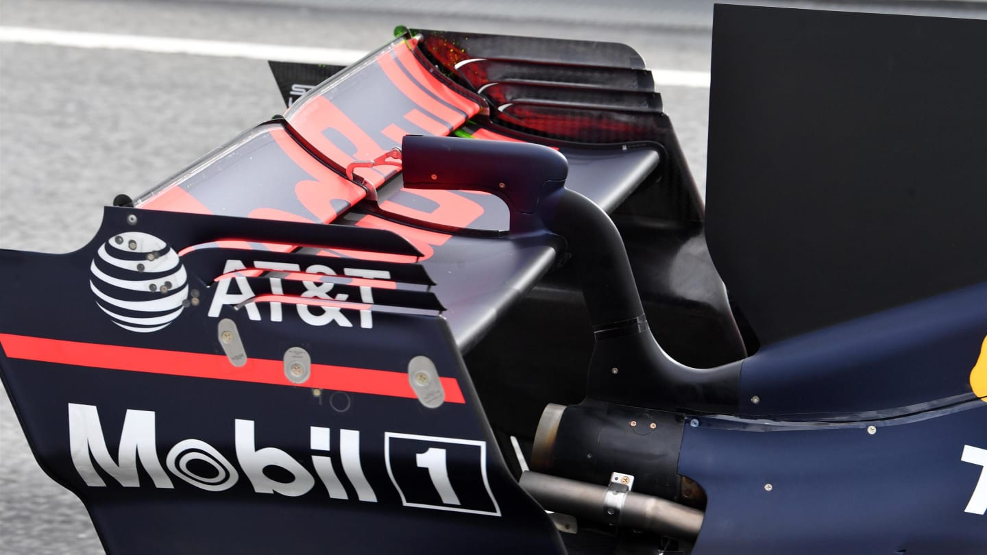 Red Bull Racing RB13 rear wing detail at Formula One Testing, Day Two, Barcelona, Spain, 28 February 2017. © Sutton Images