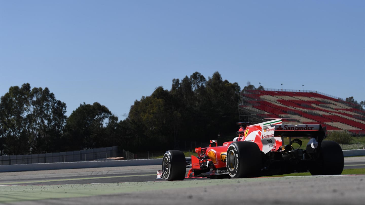 Sebastian Vettel (GER) Ferrari SF70-H at Formula One Testing, Day One, Barcelona, Spain, 7 March 2017. © Sutton Images