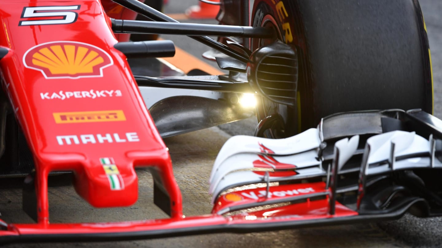 Ferrari SF70-H sensor detail at Formula One Testing, Day One, Barcelona, Spain, 7 March 2017. © Sutton Images