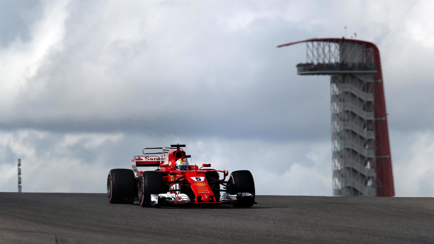 Sebastian Vettel (GER) Ferrari SF70-H at Formula One World Championship, Rd17, United States Grand