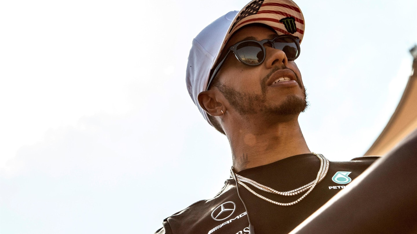 Lewis Hamilton (GBR) Mercedes AMG F1 on the drivers parade at Formula One World Championship, Rd17, United States Grand Prix, Race, Circuit of the Americas, Austin, Texas, USA, Sunday 22 October 2017. © Manuel Goria/Sutton Images