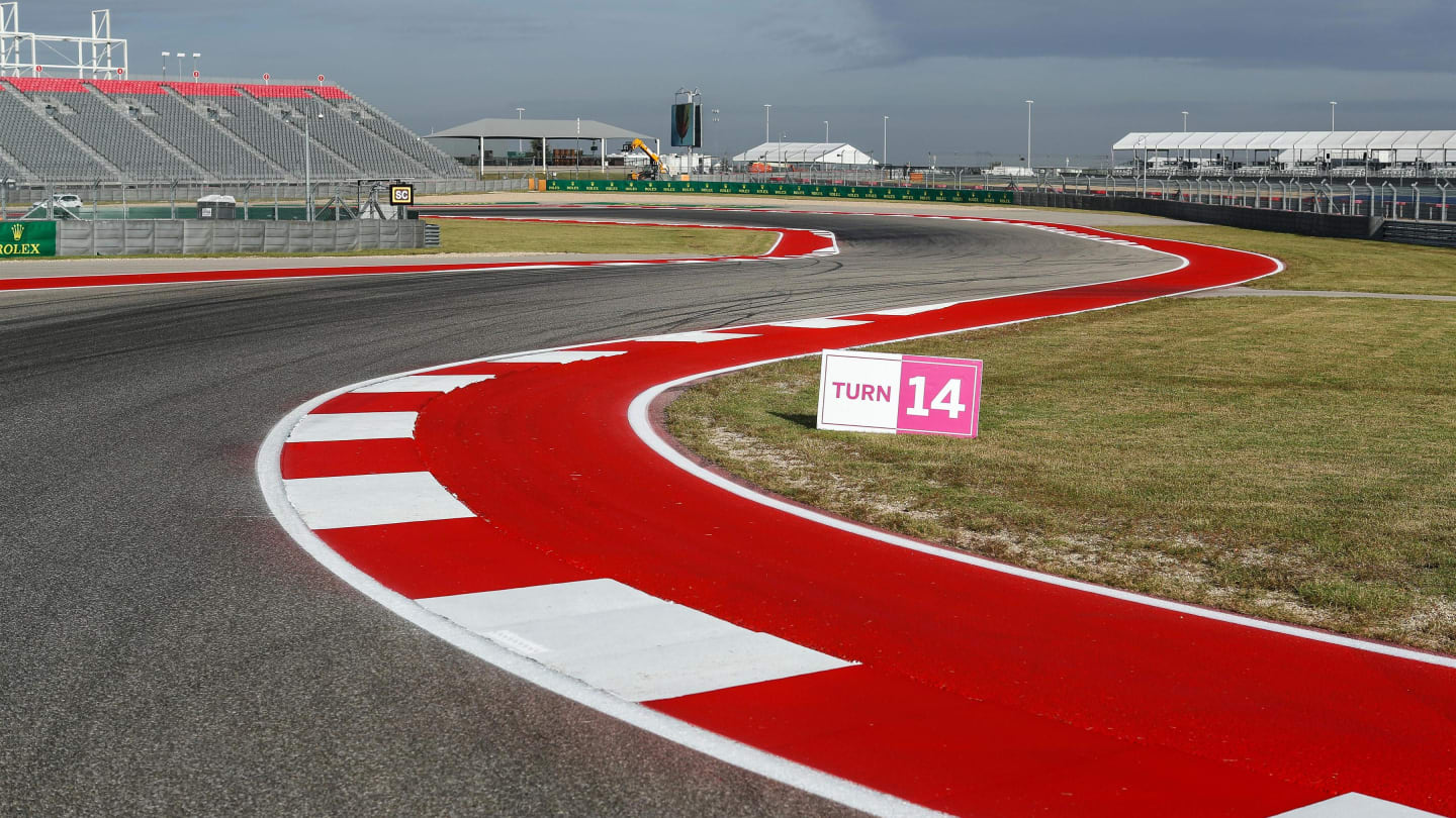 Track view at Formula One World Championship, Rd17, United States Grand Prix, Preparations, Circuit of the Americas, Austin, Texas, USA, Thursday 19 October 2017. © Kym Illman/Sutton Images