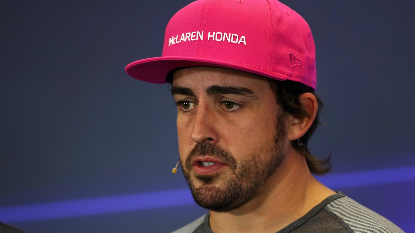 Fernando Alonso (ESP) McLaren in the Press Conference at Formula One World Championship, Rd17, United States Grand Prix, Preparations, Circuit of the Americas, Austin, Texas, USA, Thursday 19 October 2017. © Kym Illman/Sutton Images