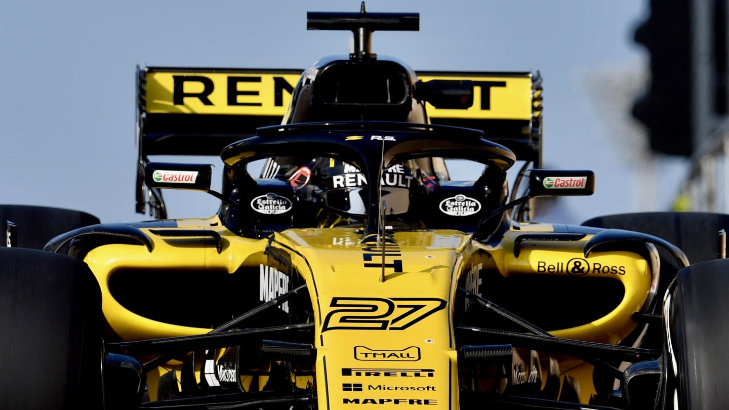 Nico Hulkenberg, Renault Sport F1 Team R.S. 18 at Formula One Testing, Day One, Yas Marina Circuit,