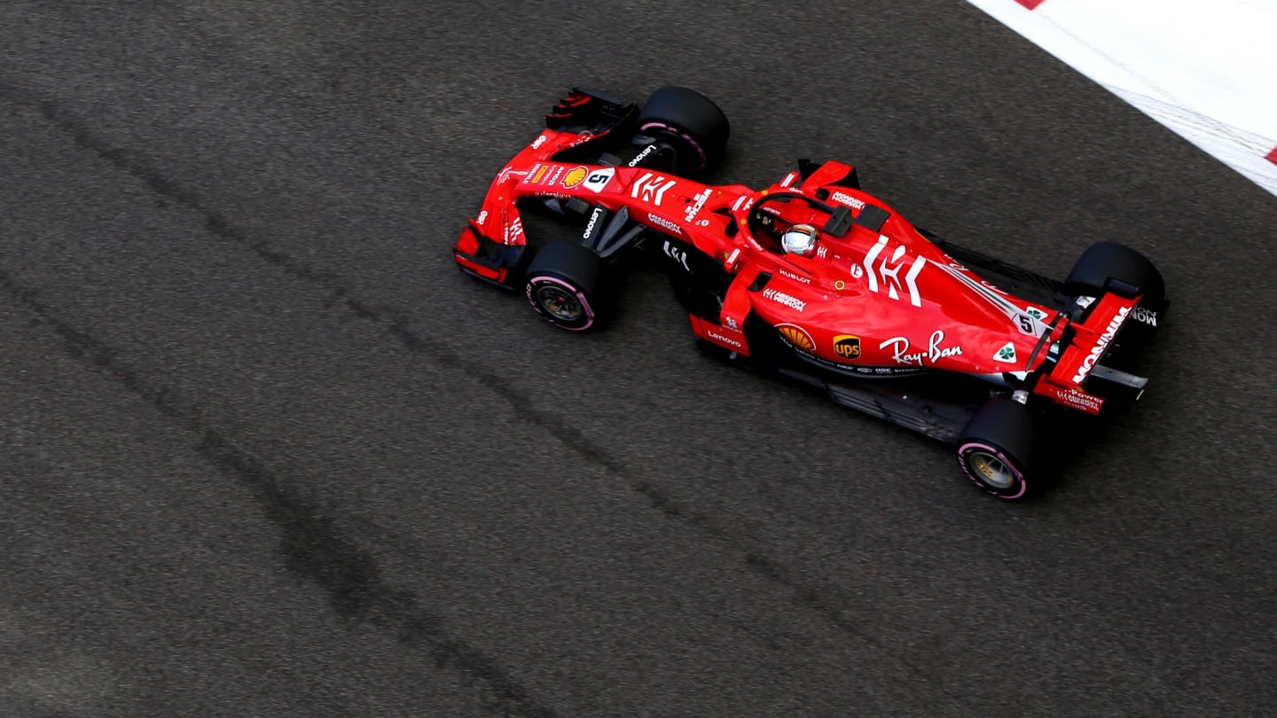 Sebastian Vettel, Ferrari SF71H at Formula One Testing, Day One, Yas Marina Circuit, Abu Dhabi,