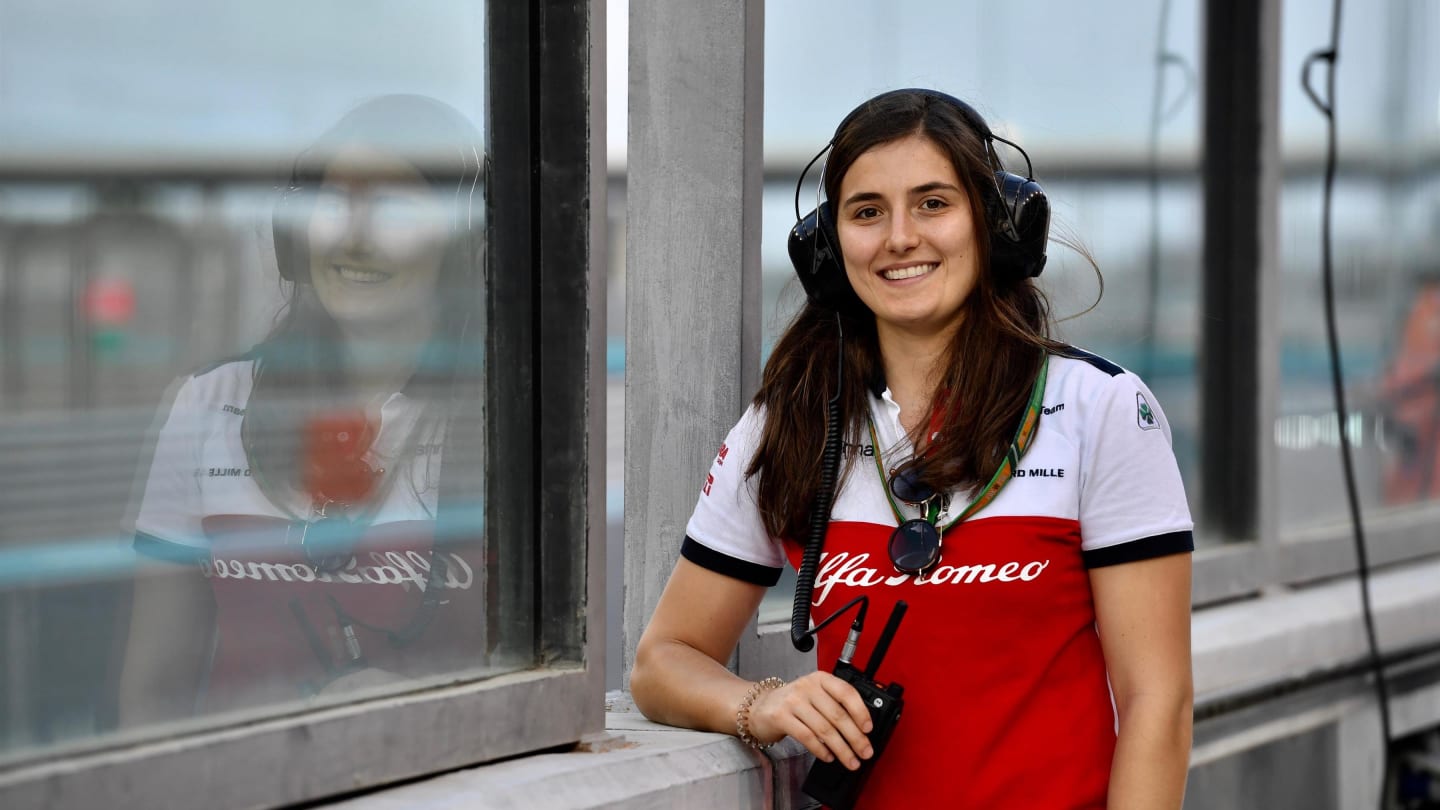 Tatiana Calderon, Alfa Romeo Sauber F1 Team Test Driver at Formula One Testing, Day One, Yas Marina
